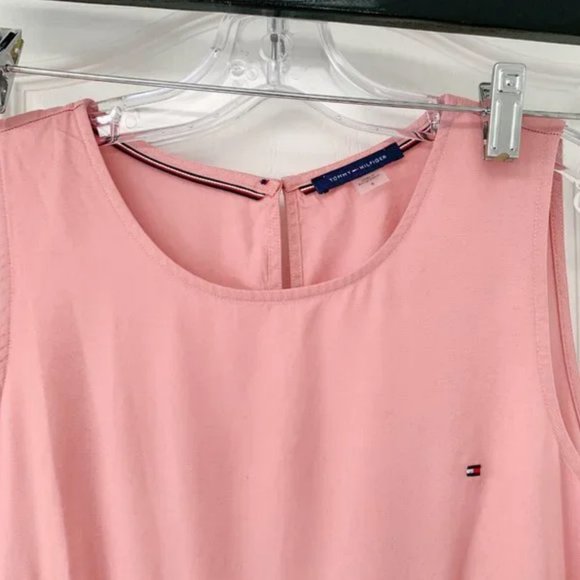 Tommy Hilfiger - Pink Tencel Tiered Dress - Picture 8 of 15
